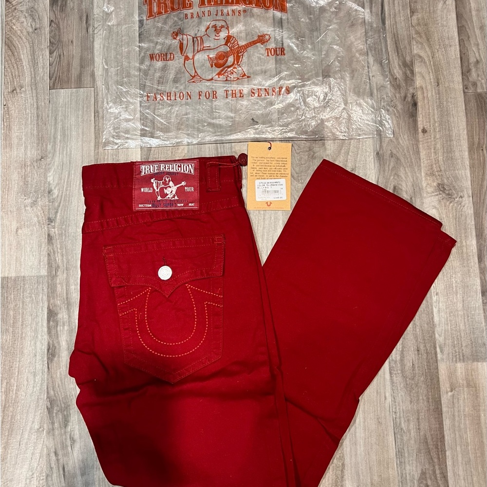 NWT True Religion jeans red size 38